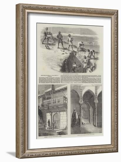 Arabs Excavating at the Ruins of Carthage-null-Framed Giclee Print