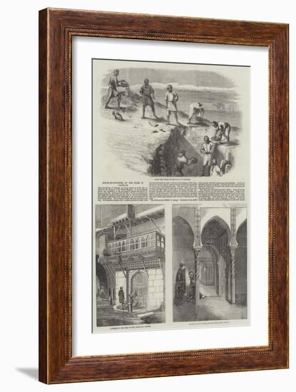 Arabs Excavating at the Ruins of Carthage-null-Framed Giclee Print