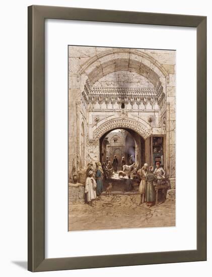 Arabs in an Alley, Cairo-Carl Friedrich Heinrich Werner-Framed Giclee Print