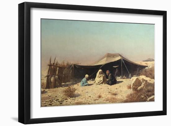 Arabs in the Desert. Koran Study-Vasili Vasilyevich Vereshchagin-Framed Giclee Print