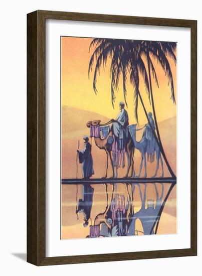 Arabs on Camels Along the Nile-null-Framed Premium Giclee Print