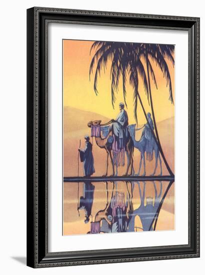 Arabs on Camels Along the Nile-null-Framed Premium Giclee Print