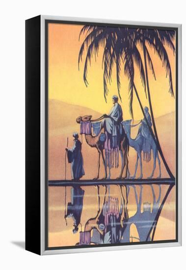 Arabs on Camels Along the Nile-null-Framed Stretched Canvas