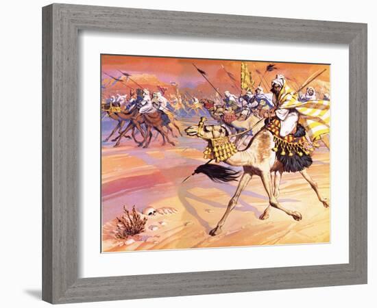 Arabs Pouring across the Desert to Kill Mohamed-Mcbride-Framed Giclee Print