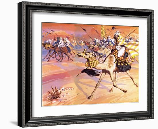 Arabs Pouring across the Desert to Kill Mohamed-Mcbride-Framed Giclee Print