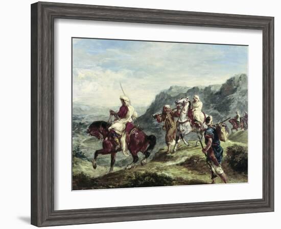 Arabs Traveling-Eugene Delacroix-Framed Giclee Print