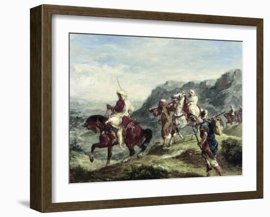 Arabs Traveling-Eugene Delacroix-Framed Giclee Print