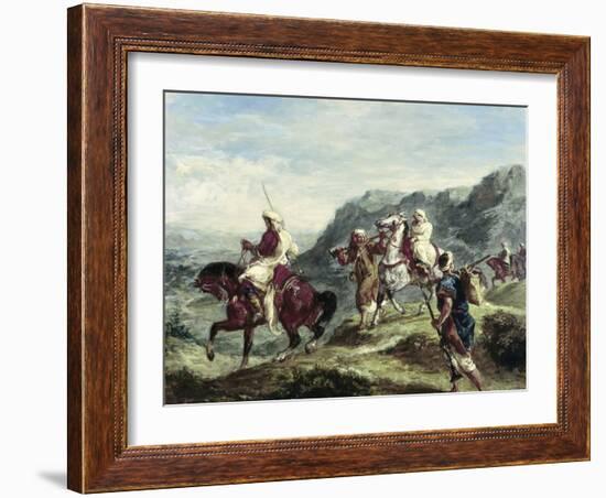 Arabs Traveling-Eugene Delacroix-Framed Giclee Print