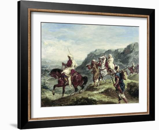 Arabs Traveling-Eugene Delacroix-Framed Giclee Print