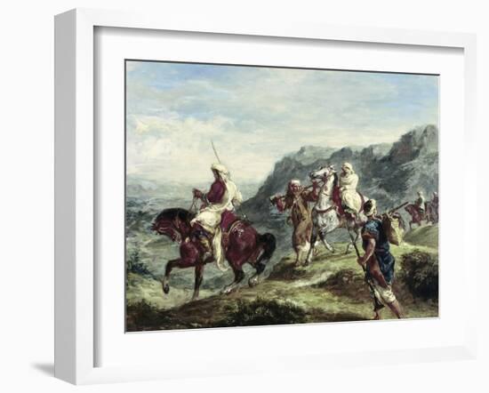 Arabs Traveling-Eugene Delacroix-Framed Giclee Print