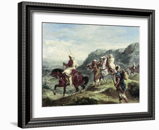 Arabs Traveling-Eugene Delacroix-Framed Giclee Print