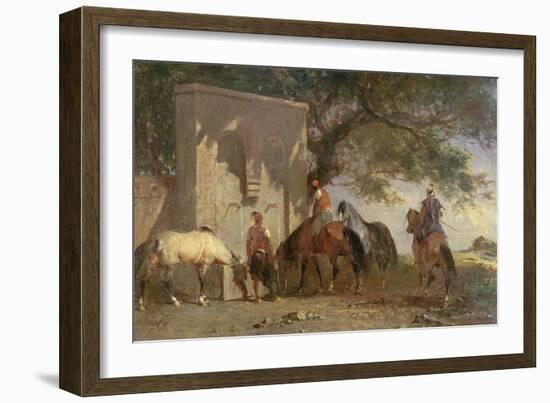 Arabs Watering their Horses-Eugene Fromentin-Framed Giclee Print