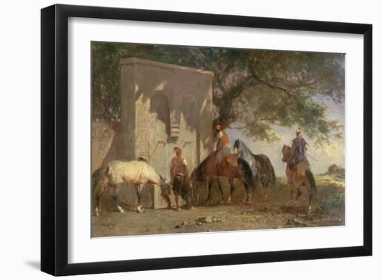 Arabs Watering their Horses-Eugene Fromentin-Framed Giclee Print