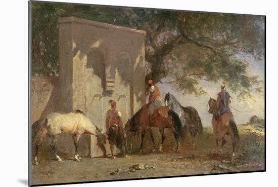Arabs Watering their Horses-Eugene Fromentin-Mounted Giclee Print