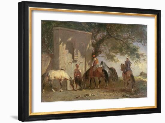 Arabs Watering their Horses-Eugene Fromentin-Framed Giclee Print