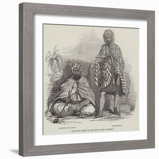 Arabs Who Assisted at the Wreck of the Avenger-null-Framed Giclee Print