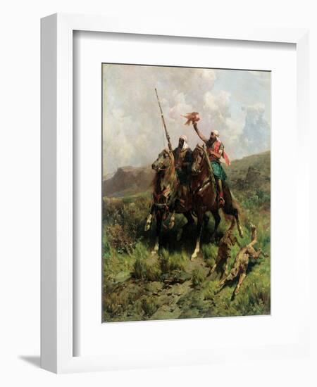 Arabs with a Falcon-Alberto Pasini-Framed Giclee Print