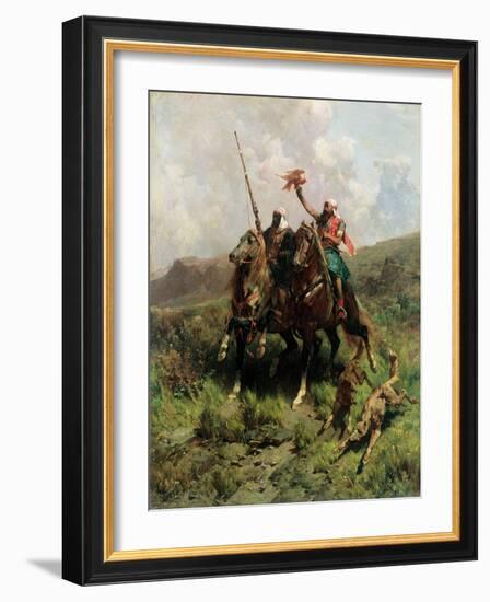 Arabs with a Falcon-Alberto Pasini-Framed Giclee Print