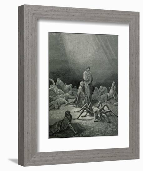 Arachne, from the 12th Canto of Dante's "Purgatory"-Gustave Doré-Framed Giclee Print