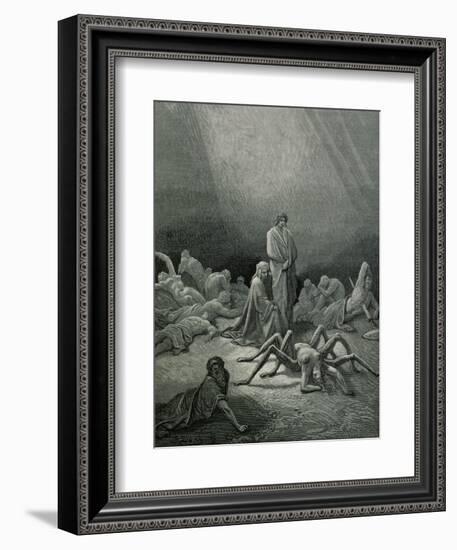 Arachne, from the 12th Canto of Dante's "Purgatory"-Gustave Doré-Framed Giclee Print