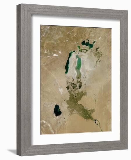 Aral Sea, Satellite Image, 2010-null-Framed Photographic Print