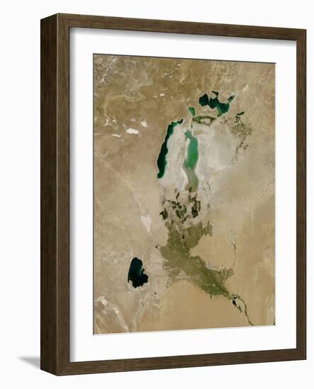 Aral Sea, Satellite Image, 2010-null-Framed Photographic Print