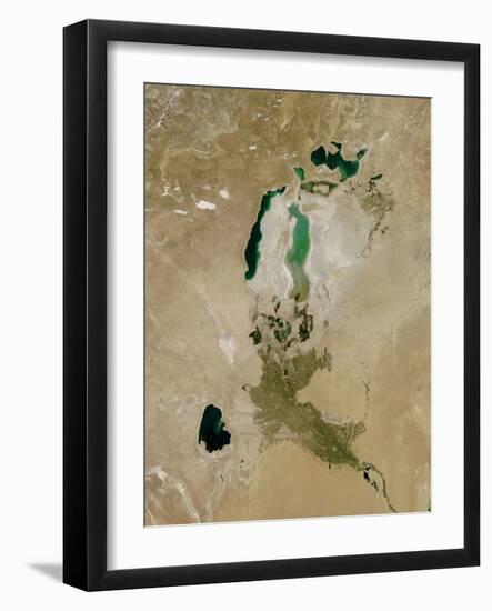 Aral Sea, Satellite Image, 2010-null-Framed Photographic Print