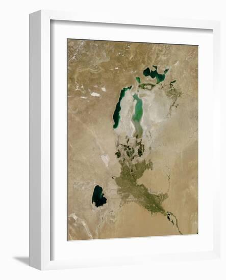 Aral Sea, Satellite Image, 2010-null-Framed Photographic Print
