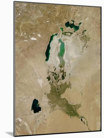 Aral Sea, Satellite Image, 2010-null-Mounted Photographic Print