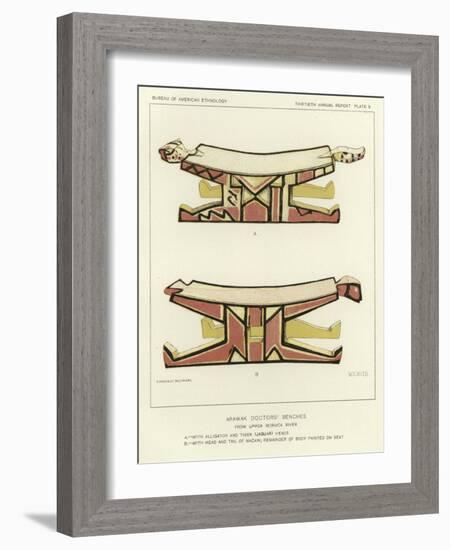 Arawak Doctors' Benches from Upper Moruca River-null-Framed Giclee Print