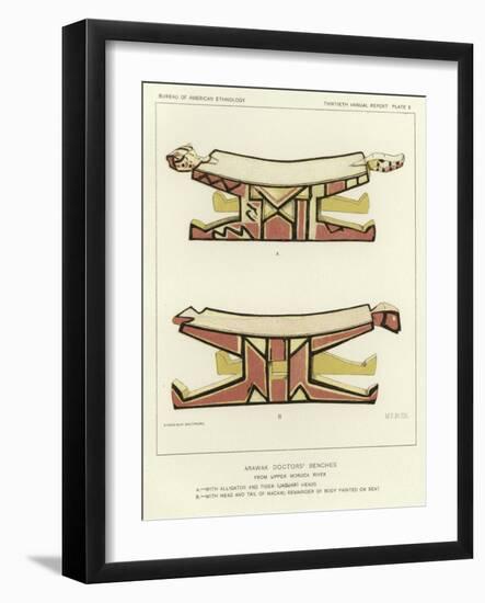 Arawak Doctors' Benches from Upper Moruca River-null-Framed Giclee Print