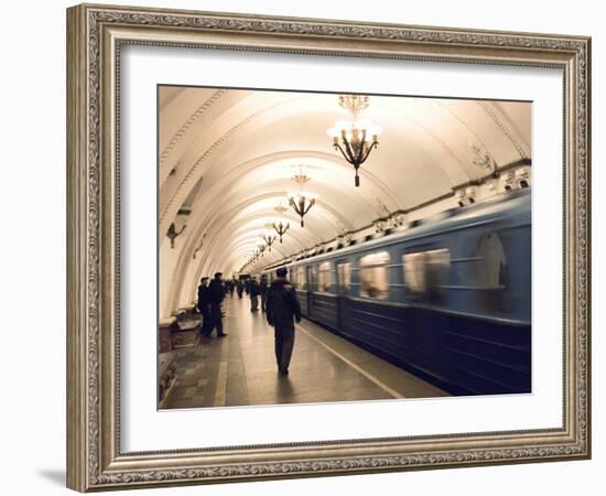 Arbatskaya Metro Station, Moscow, Russia, Europe-Lawrence Graham-Framed Photographic Print