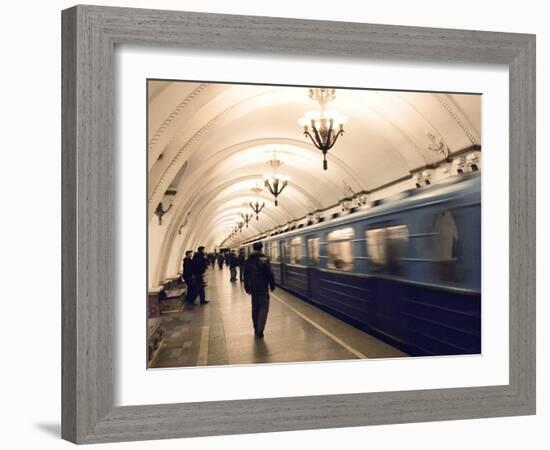 Arbatskaya Metro Station, Moscow, Russia, Europe-Lawrence Graham-Framed Photographic Print