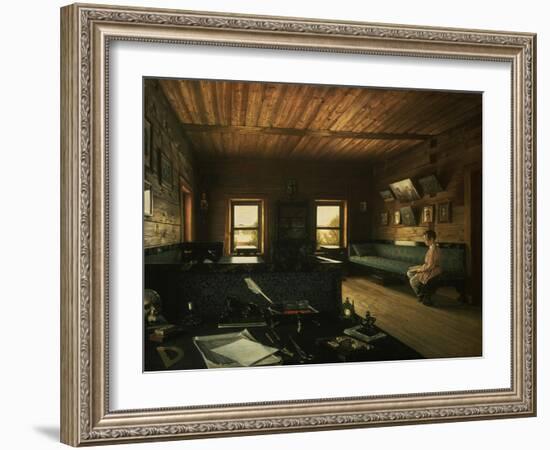 Arbeitszimmer Im Haus in Ostrowki, dem Landgut Von N.P.Miljukow, 1844-Grigorij Wassiljew Soroko-Framed Giclee Print