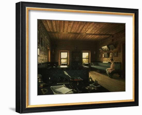 Arbeitszimmer Im Haus in Ostrowki, dem Landgut Von N.P.Miljukow, 1844-Grigorij Wassiljew Soroko-Framed Giclee Print