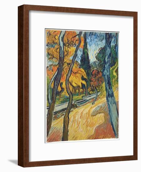 Arbres dans le jardin de l'asile, 1889-Vincent van Gogh-Framed Giclee Print