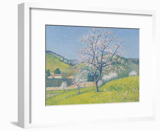 Arbres en Fleur a Alet-les-Bains, 1924-Achille Lauge-Framed Premium Giclee Print