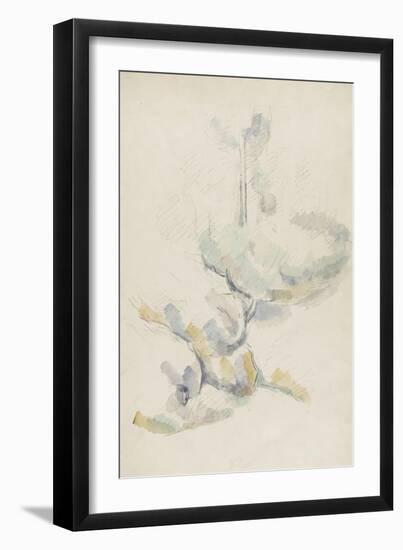 Arbres et rochers-Paul Cézanne-Framed Giclee Print