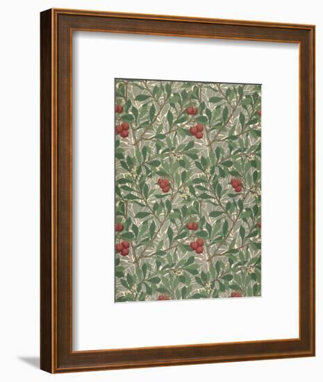 Arbutus Wallpaper Design-William Morris-Framed Premium Giclee Print