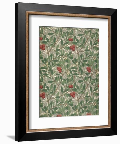 Arbutus Wallpaper Design-William Morris-Framed Premium Giclee Print