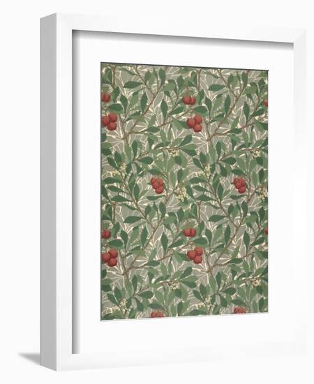 Arbutus Wallpaper Design-William Morris-Framed Giclee Print