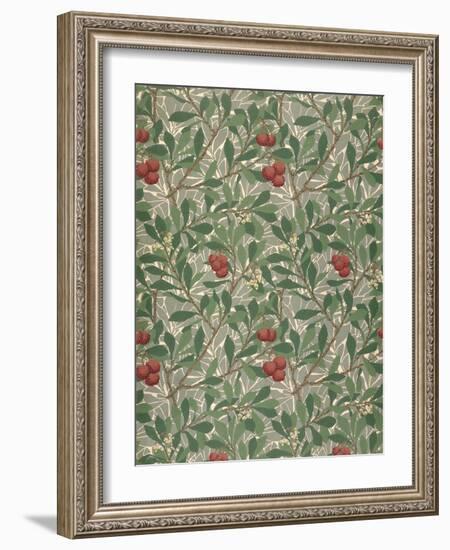 Arbutus Wallpaper Design-William Morris-Framed Giclee Print