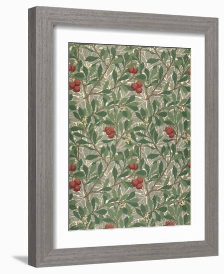 Arbutus Wallpaper Design-William Morris-Framed Giclee Print