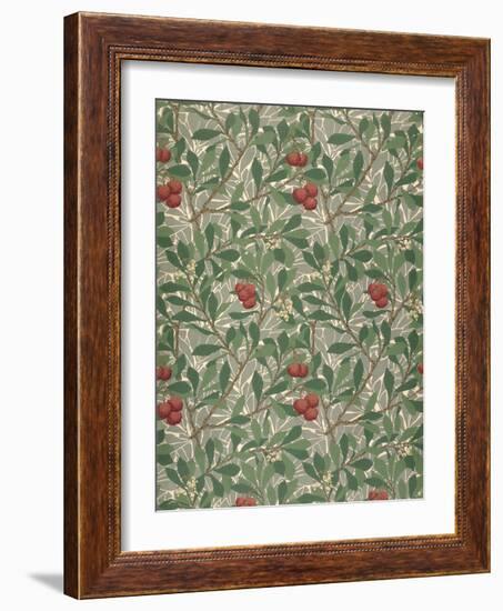 Arbutus Wallpaper Design-William Morris-Framed Giclee Print