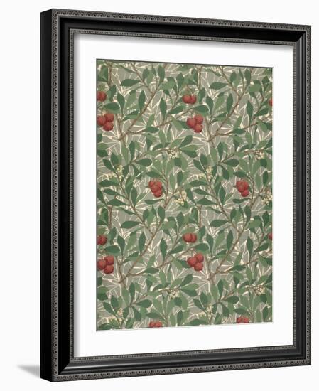 Arbutus Wallpaper Design-William Morris-Framed Giclee Print