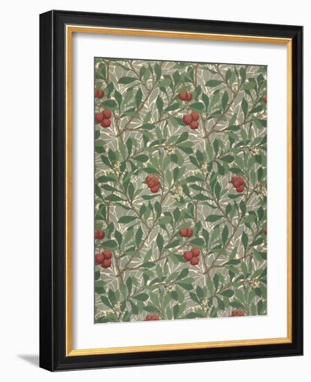 Arbutus Wallpaper Design-William Morris-Framed Giclee Print