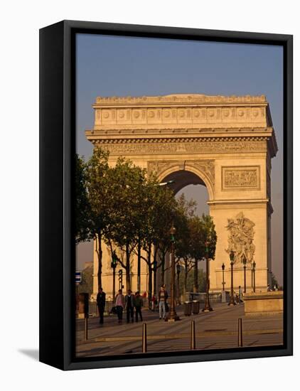 Arc De Triomphe at Dusk, Paris, France, Europe-Alain Evrard-Framed Premier Image Canvas