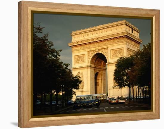 Arc De Triomphe at Dusk, Paris, France-Brent Winebrenner-Framed Premier Image Canvas