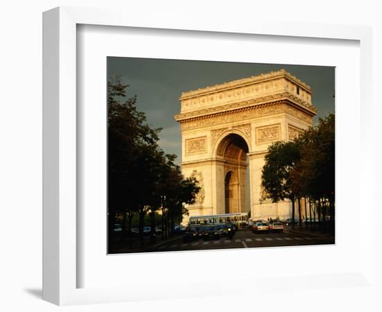 Arc De Triomphe at Dusk, Paris, France-Brent Winebrenner-Framed Photographic Print