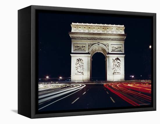 Arc De Triomphe at Night, Paris, France, Europe-Walter Rawlings-Framed Premier Image Canvas